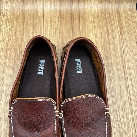 Duluth Trading Co Brown Bison Grain Driving Loafers Mens 10 M Shoes - Picture 7 of 8